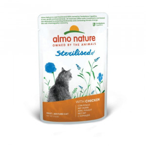 Almo Nature Cat Holistic Sterilised Chicken konservi kaķiem Vista 70g ( 30.11.25 tikai 15 gab.)